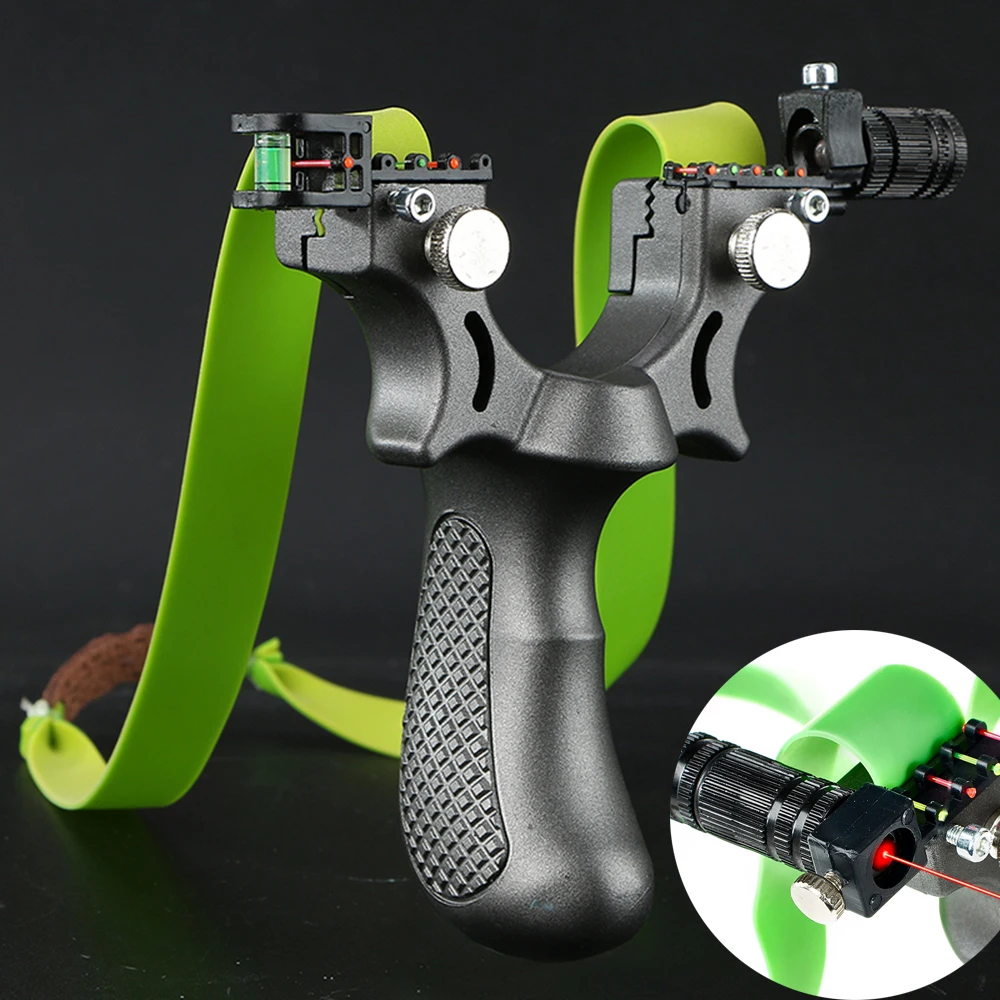 

Laser Slingshot with Rubber Band High Precision Powerful 98K Shooting Slingshot Catapult for Outdoor Hunting Game