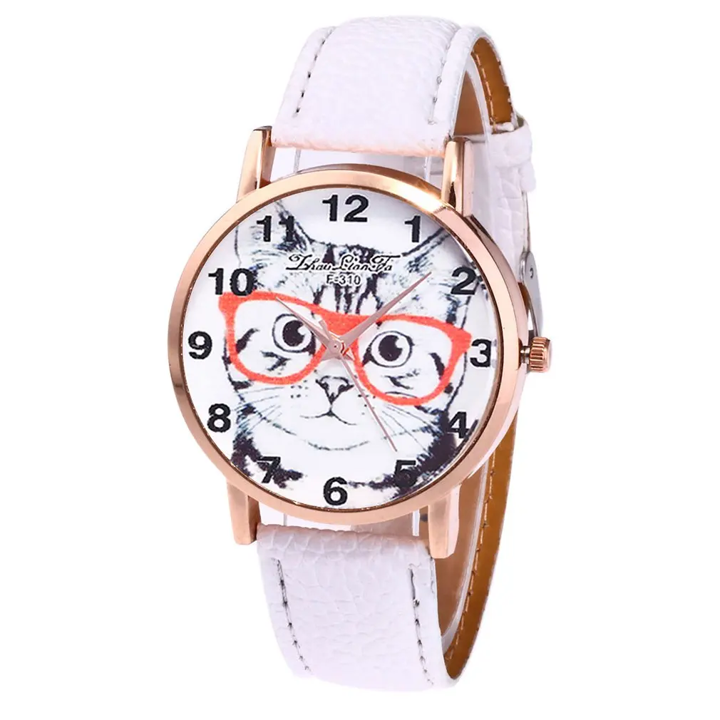 GENBOLI модный кожаный ремешок женские кварцевые часы подарок на день Святого