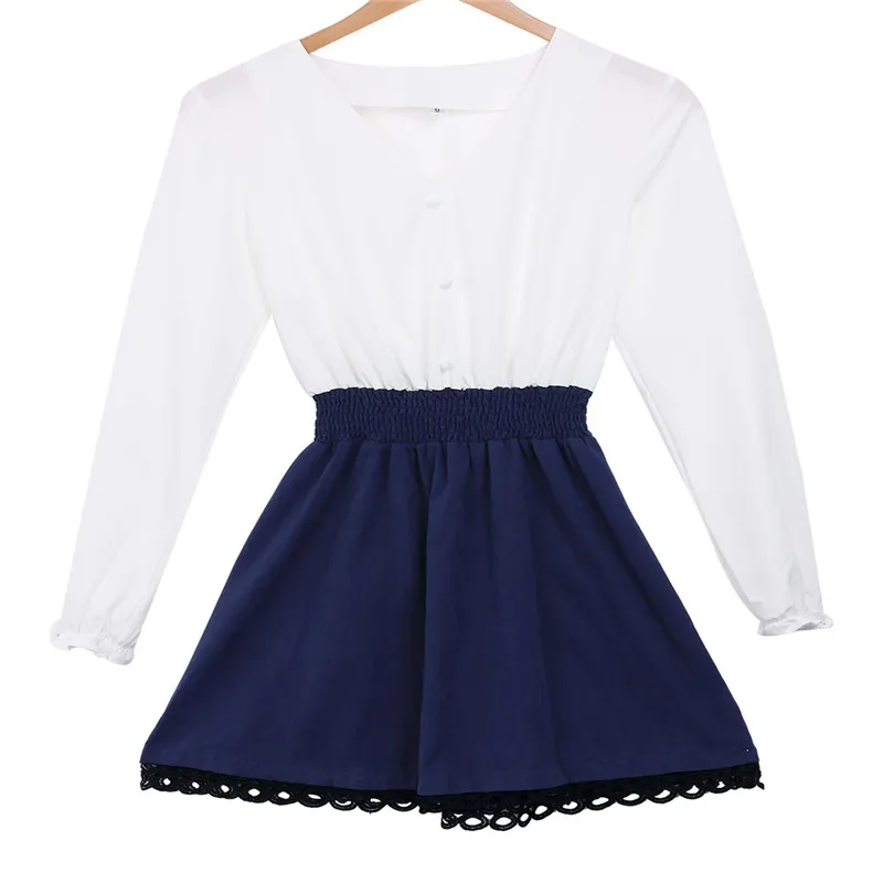 Женское офисное платье-рубашка с длинным рукавом белое или синее элегантное