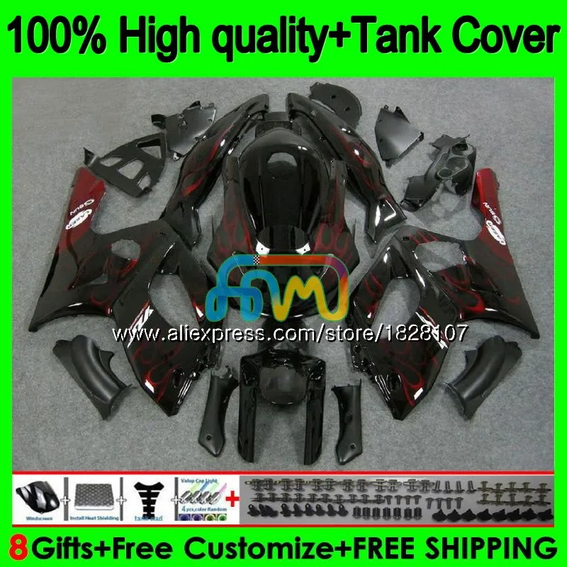 

YZF600R For YAMAHA Thundercat 96 Red flames hot 97 98 99 00 01 02 72BS.4 YZF-600R YZF 600R 1996 1997 1998 1999 2000 2001 Fairing