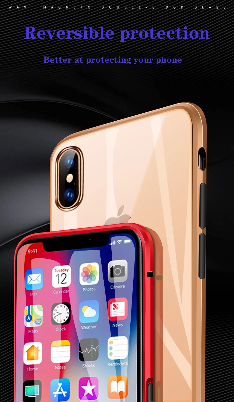 Магнитный чехол книжка на 360 ° для iphone12 Pro Max мобильный телефон двухсторонний