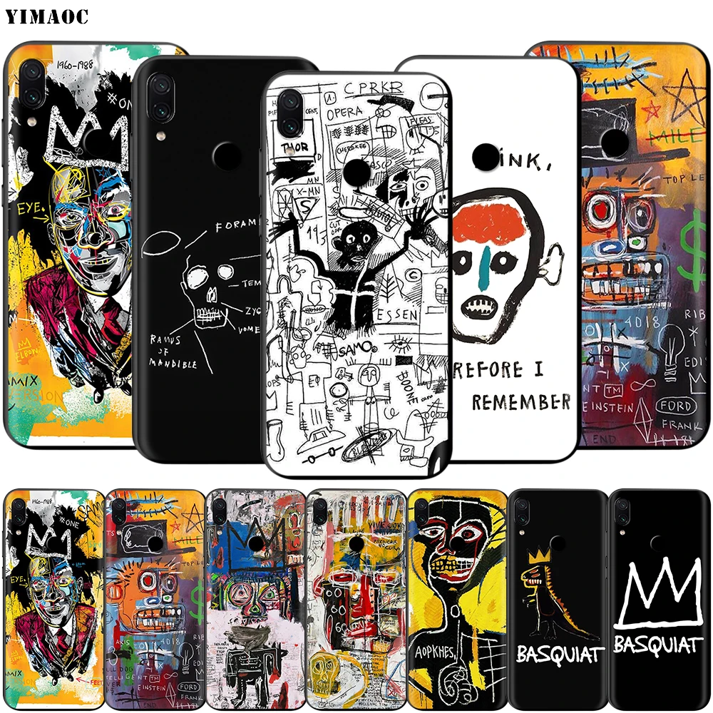 Мягкий ТПУ чехол YIMAOC Jean Michel Basquiat для Xiaomi Redmi mi Note MAX 3 6 6A 7 mi6 mi8 9 se a1 a2 Pro Lite go pocophone f1 |
