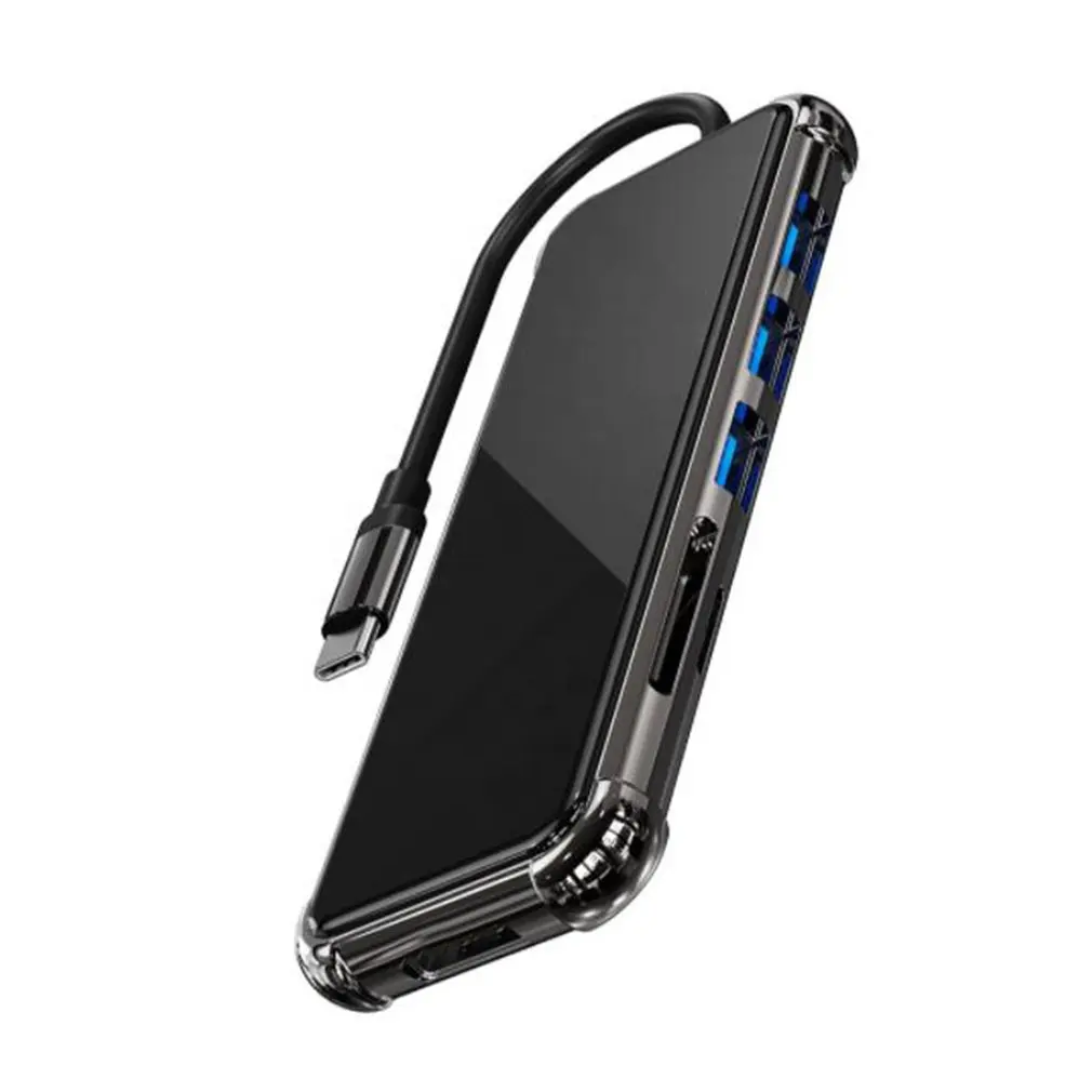 

Card Reader 6-in-1 Docking Station 4K Ultra-fast 5Gbps Data Transfer Hub Secure Digital Memory Card Synchronous Reading