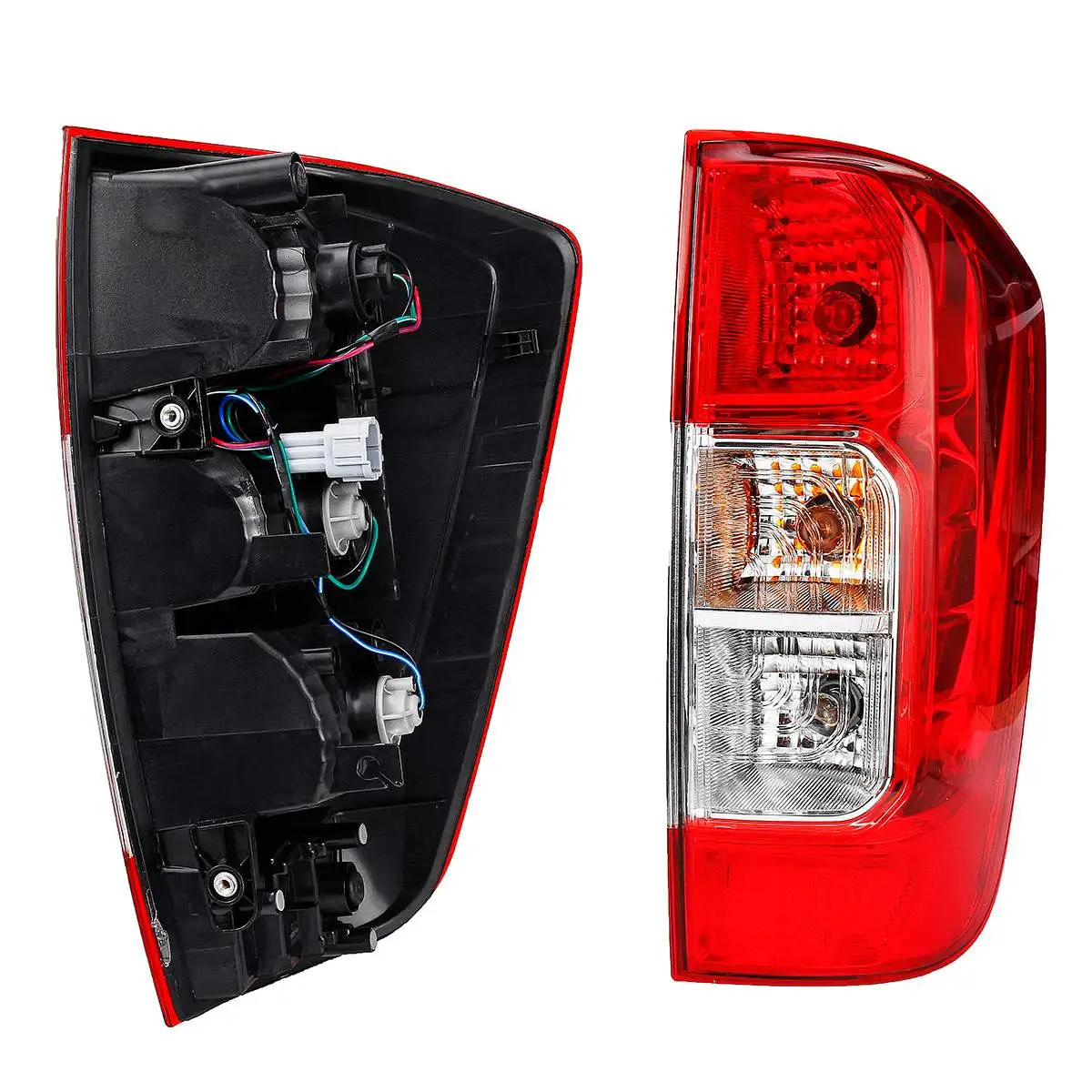 

2PCS Car LED Rear Tail Light Signal Brake Lamp Red w/ Bulb Wiring Harness for Nissan Navara NP300 D23 2015-2019 Car Accessories