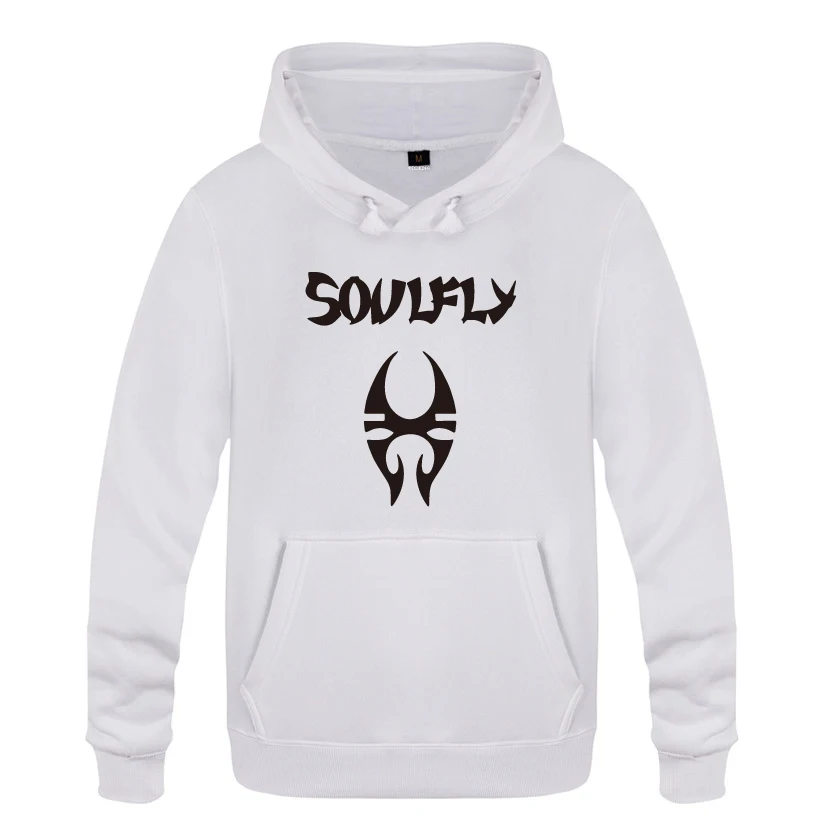 

SOULFLY Rock Band Hoodie Sweatshirts Men Fashion Mens Long Sleeve Hooded Fleece Pullover Hoodies Coat