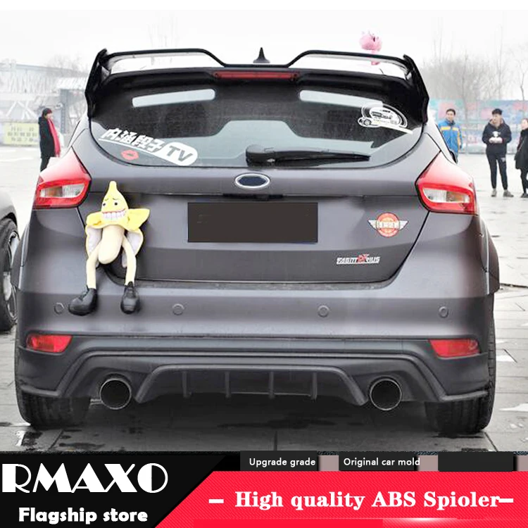 Для F ord Focus спойлер 2012- Focus hatch-back FS Высококачественный ABS Материал заднее крыло автомобиля праймер цвет задний спойлер