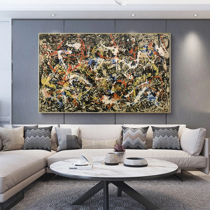 Картина на холсте с абстрактным граффити для гостиной