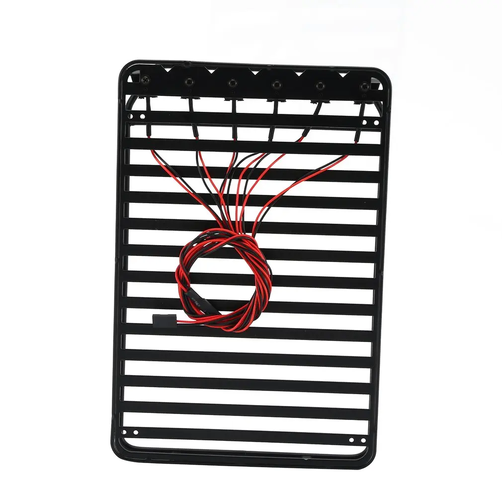 Стойка для багажа на крышу с 6 белыми светодиодными лампами 1/10 RC Гусеничный