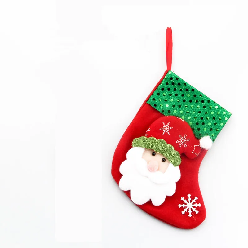 A Santa Claus Горячий рождественский подарок Новогодний носок для подарков Санта-Клаус рождественские елочные игрушки Рождественские Чулки s конфеты подарочная сумка Navidad - Цвет: A Santa Claus