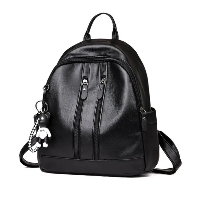 Фирменный дизайн модный женский рюкзак женская черная сумка из искусственной