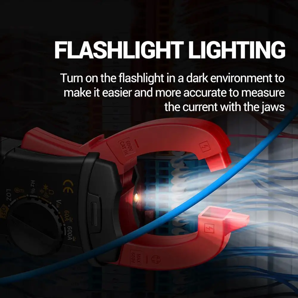 

ST192 Digital Clamp Meter Multimeter 6000 Counts AC/DC VoltageCapacitance Resistance Ammeter Current Temerature Measure M3Z1