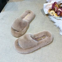 new woman winter plush slippers soft home ladies shoes fur warm soft slip on indoor sandals furry slides for women high quality
