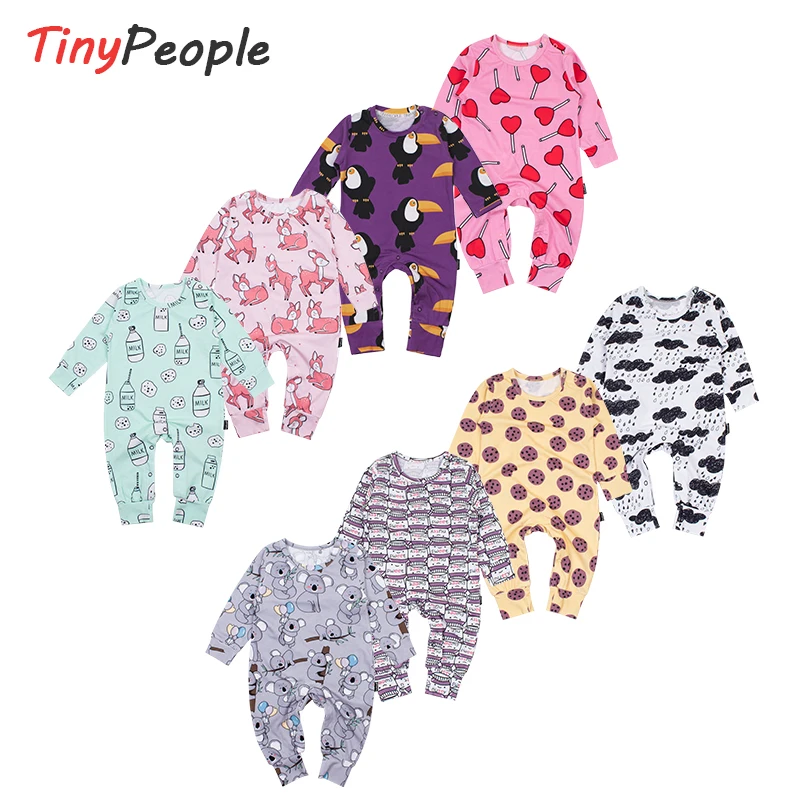 2020 детские комбинезоны модные хлопковые с принтом для новорожденных мальчиков и