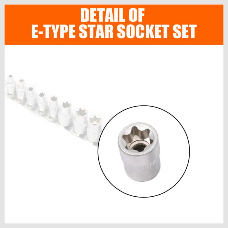 

11Pcs Drill Socket Automotive Distortion resistant Replacement Accessories