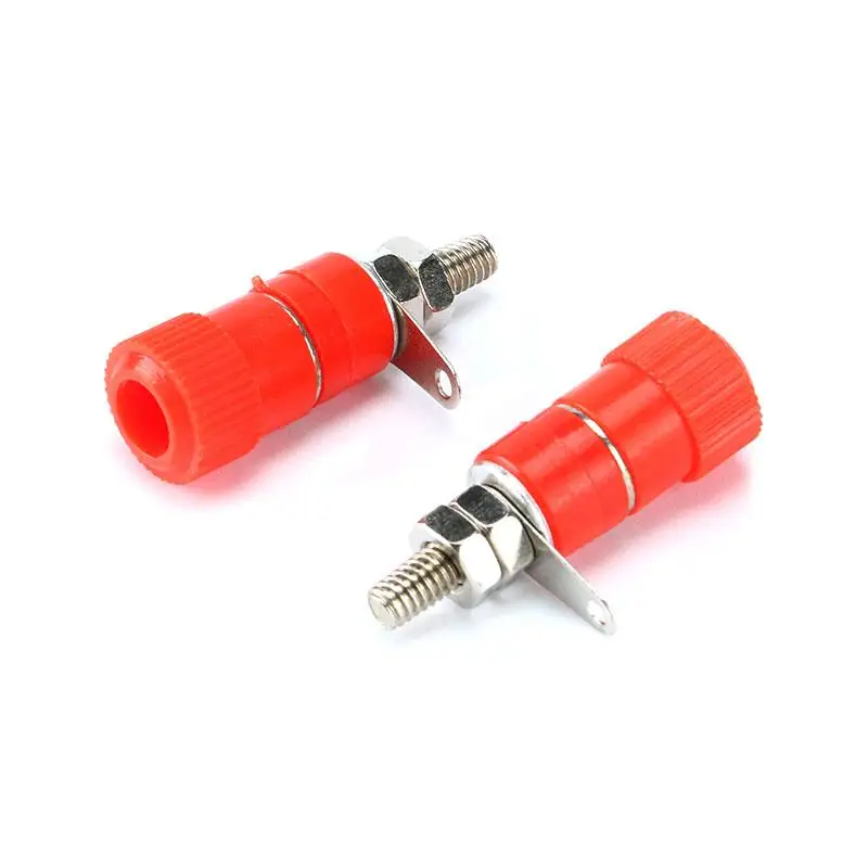 10 шт. 4 мм разъем типа банан красная и черная профессиональная винтовая гайка