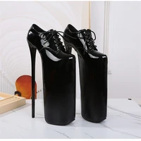 2021 new arrival extreme high heels 30cm stilettos platform women pumps sexy fetish party nightclub sm patent leather plus size