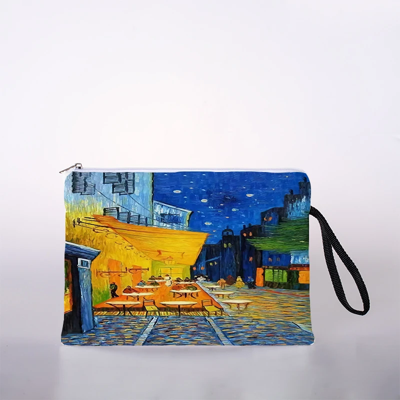 

Classical oil painting cosmetic bag ladies mini cosmetic bag storage bag travel storage bag handbag