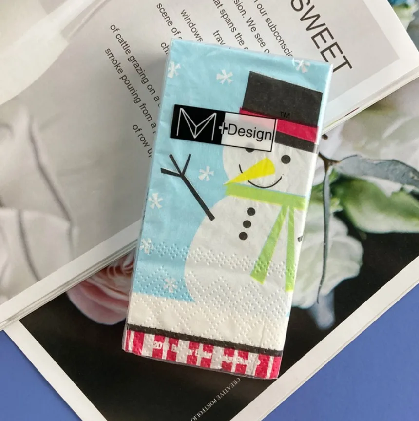 

21*21 см, бумажное полотенце, маленький снеговик, зимние, рождественские принадлежности, носовой платок, салфетка для лица, салфетка