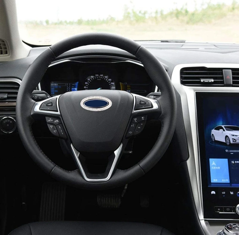 Для Ford 2012-2020 все модели рулевого колеса блестящий логотип эмблема Бриллиант