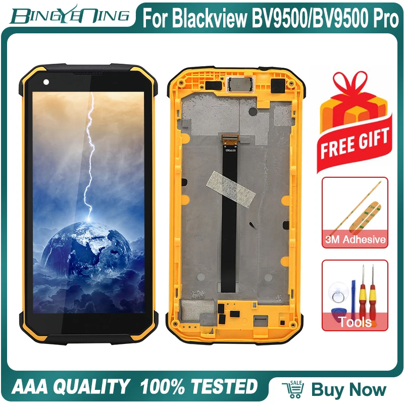 BINGYENING Blackview BV9500 Pro Plus сенсорный экран и ЖК дисплей для BV9900 BV9900E с рамкой|Экраны