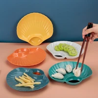 creative plastic dumpling shell tray with dipping sauce dish integrated household dumpling tray multi purpose snack dish tray