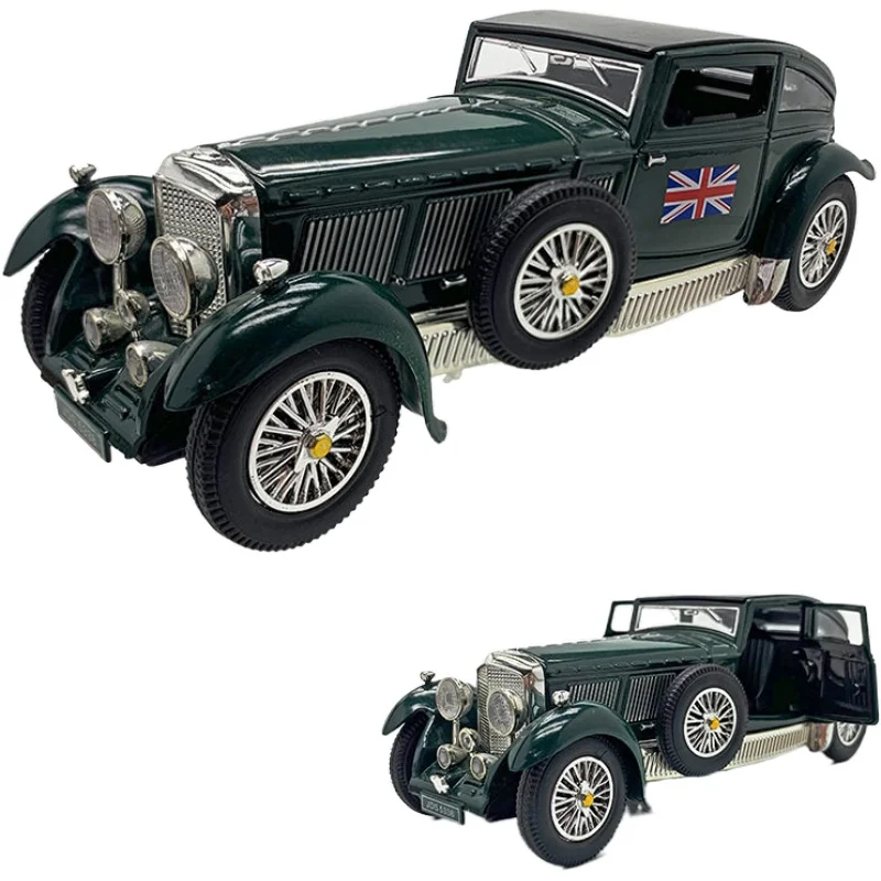 

1:28 Bentley-8L Alloy Toy Classic Car Model Model Sound and Light Decoration Model Collection Car Model Children's Gift
