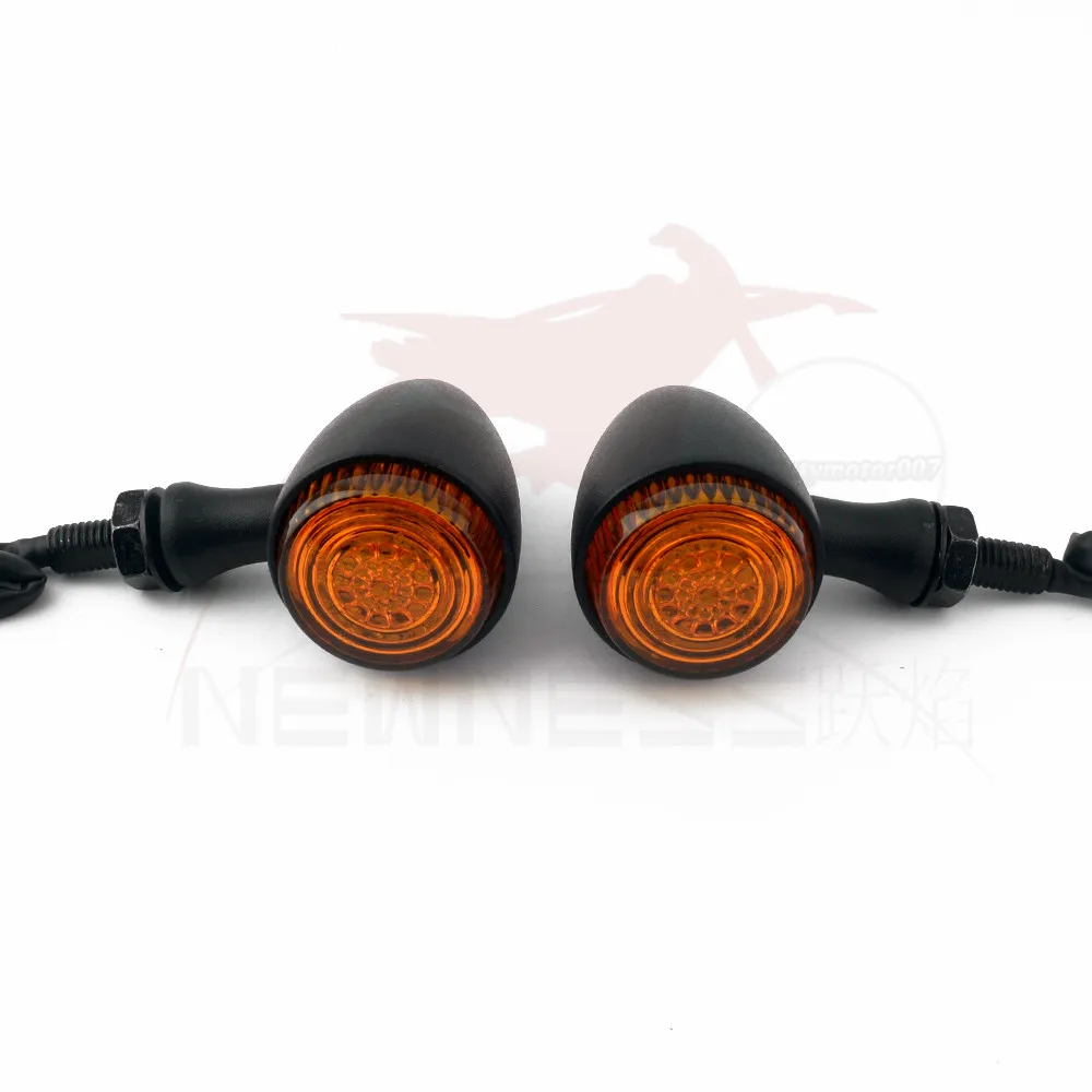 Указатели поворота для мотоцикла желтые черные пули светильник тели