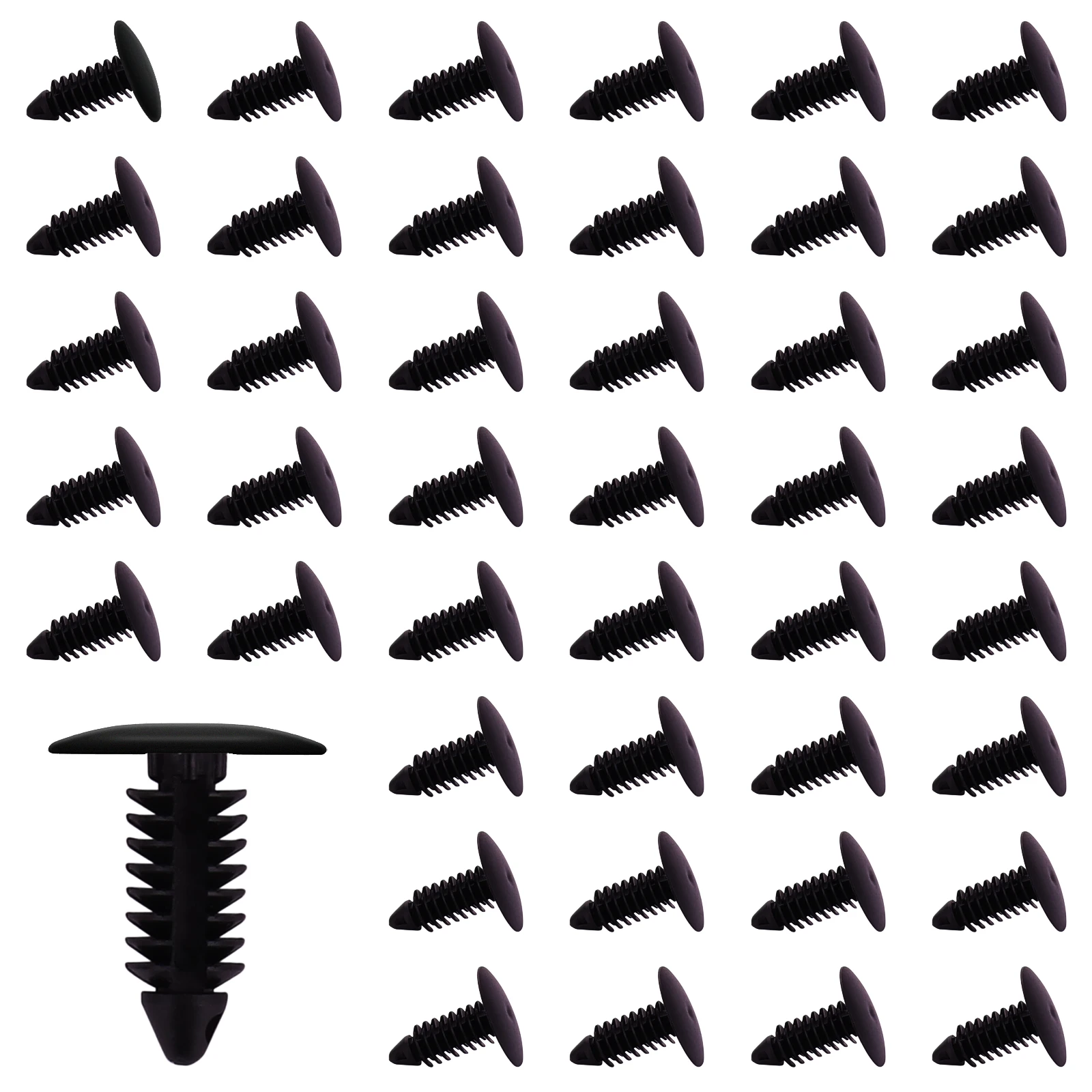 

100PCS Bumper Fastener Rivet Clips 7mm Hole Push Retainer Bumper Fender Shield Clips Push Pins Bumper Clips Rivets Retainers