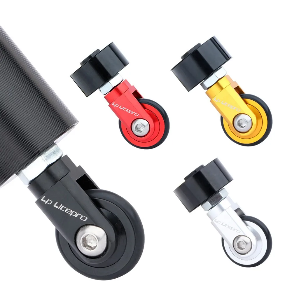 

Folding Bike Easy Wheel 33.9mm Seatpost Seat Post Mounted Roller Auxiliary Bike Seat Tube Rod Easywheel Folding Bike Accessories