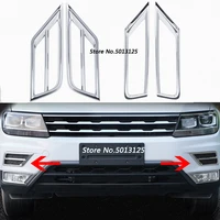 car front grill fog lights lamps stickers covers for volkswagen vw tiguan mk2 2017 2018 2019 2020 car accessories