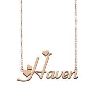 haven name necklace custom name necklace for women girls best friends birthday wedding christmas mother days gift