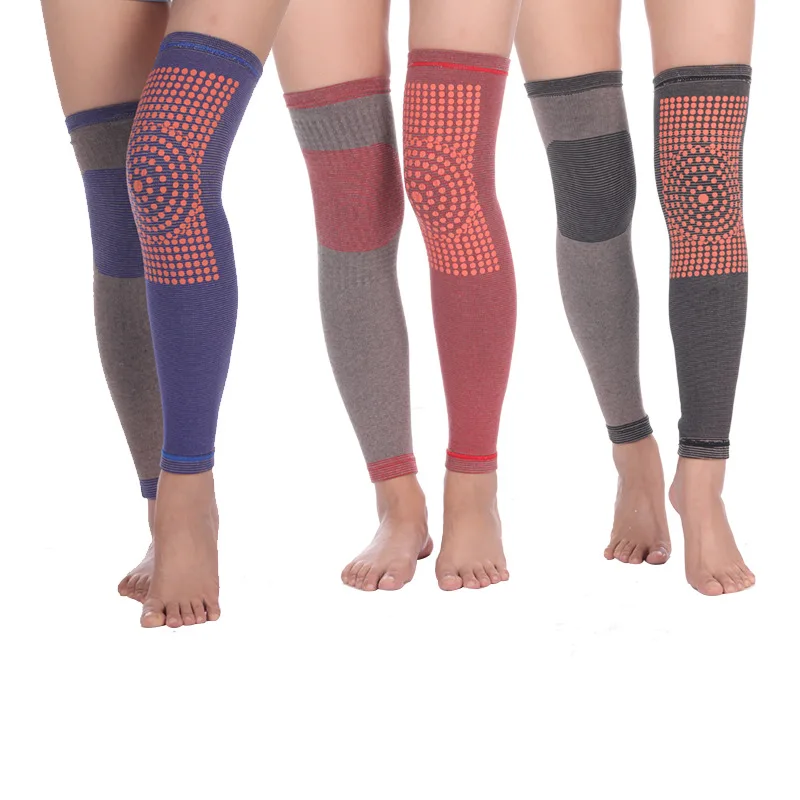 1 пара удлиненных самонагревающихся наколенников вязаные компрессионные