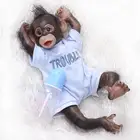 Реалистичная кукла bebe reborn Monkey, 100% ручной работы, Мягкая силиконовая виниловая кукла для новорожденных, полипропиленовый хлопок, с настоящей бутылкой для детской одежды