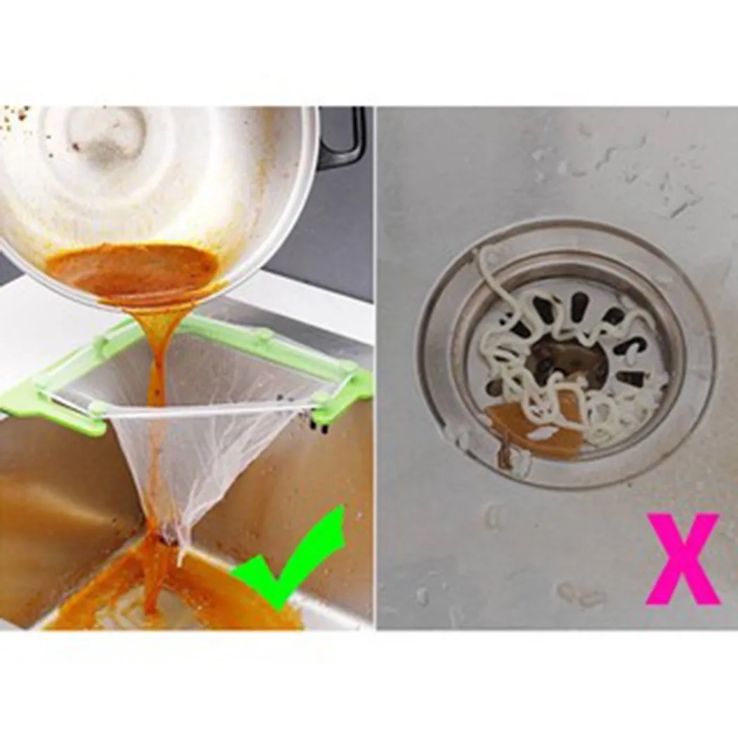 

Kitchen Sink Filter Net Triangular Filter Holder Lekfldkfldfdlk R Mesh Anti-Clogging Residue Separation Hanging Bag Rack