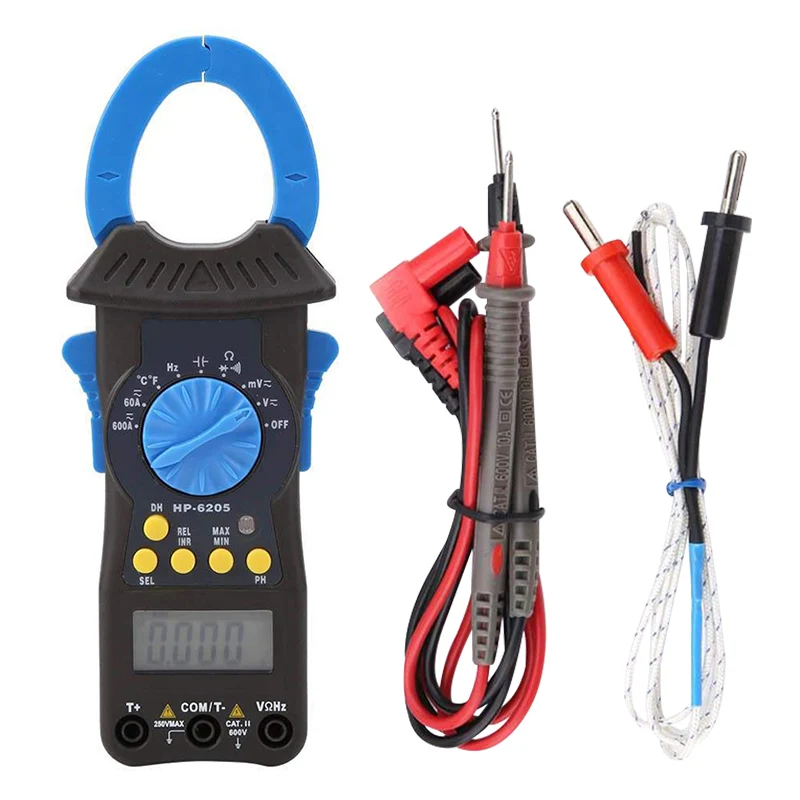 

HP-6205 Digital Clamp Meter AC DC Voltage Current Measurement Auto Range Clamp Multimeter Ammeter FKU66