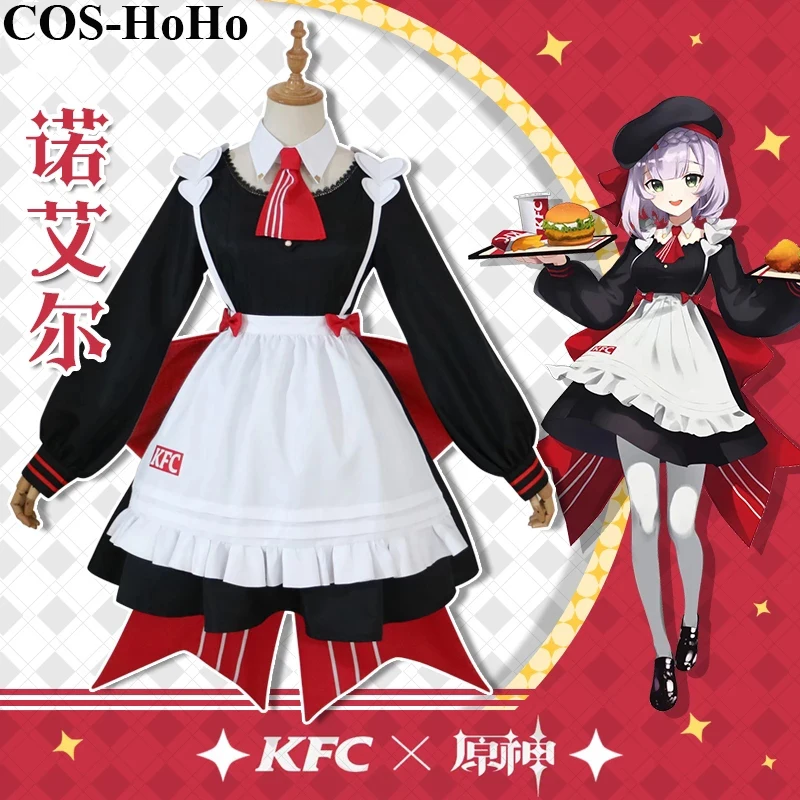 

COS-HoHo Anime Genshin Impact Noelle KFC Linkage Clerk Suit Lovely Maid Dress Uniform Cosplay Costume Halloween Outfit Women NEW