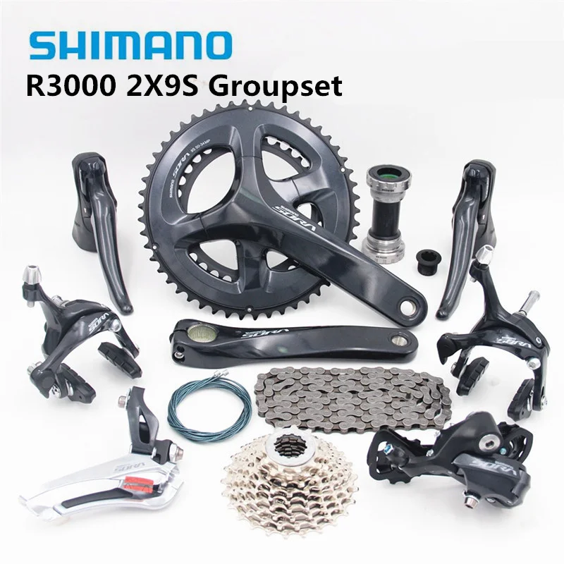 Скоростной шоссейный групсет Shimano SORA R3000 2x9 велосипедный велосипедные запчасти