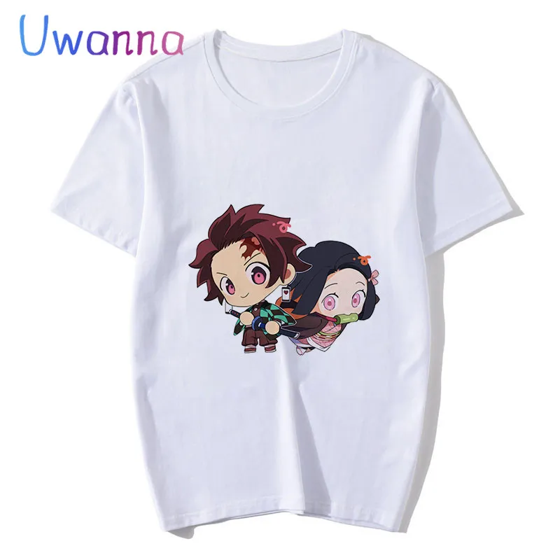 

Demon Blade Slayer Women T-shirt Printed Short Sleeve T-shirt Casual White Tops T Shirt Cartoon Graphic Tee Shirt Female