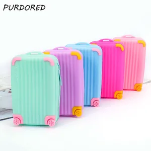 Компактный чемодан PURDORED, водонепроницаемая женская сумка для помады, мягкая сумка на молнии для хранения багажа, 1 шт.