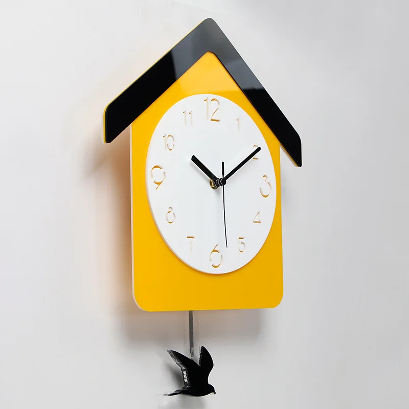 

Creative Acrylic Swing Wall Clock Living Room Bedroom Silent Home Fashion Clock