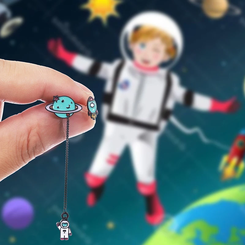 10 стилей очаровательные серьги с эмалью наборы костюмов Космический человек