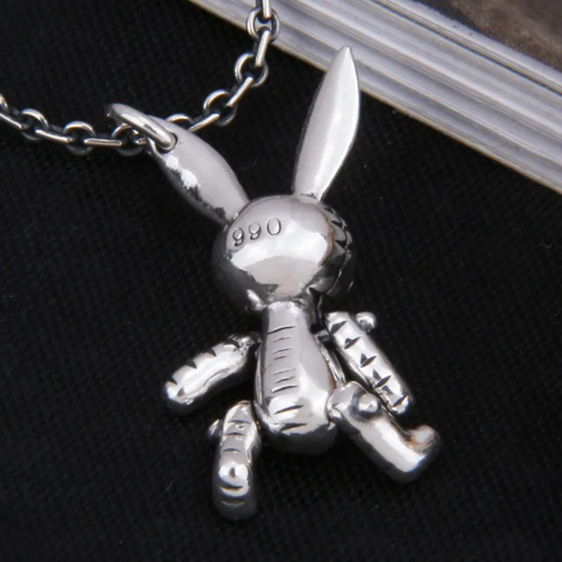Новый однотонный кулон в виде кролика из серебра 100% пробы BOCAI модное женское