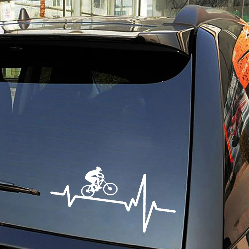 

Reflective Car Stickers Cycling Mountain Bike Bumper Funny Cover Scratches Decals For Motorcycle Audi Accessories PVC17cm X8cm
