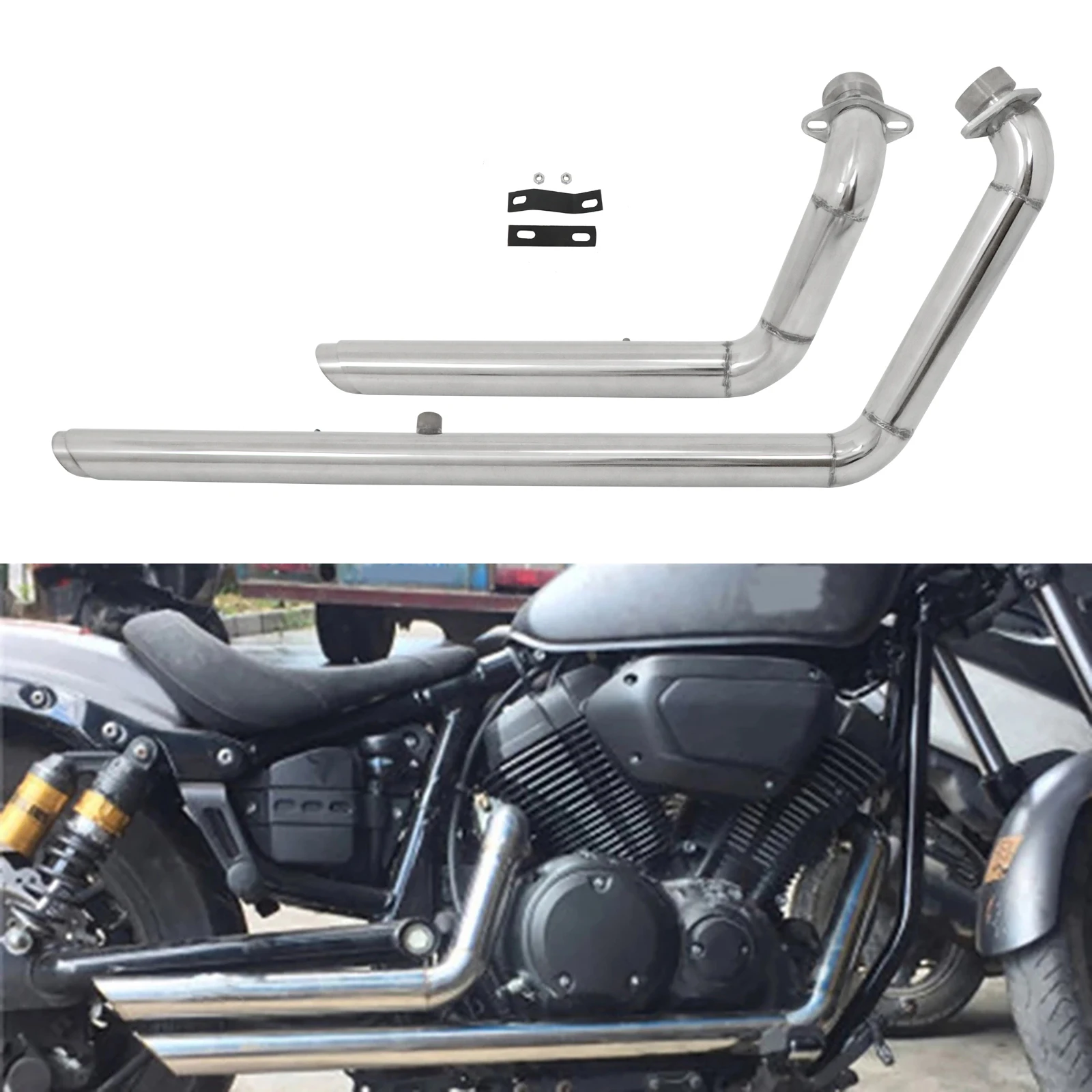 Для Yamaha V Star болт XV950 XVS950 XV 950 все годы мотоцикл выхлопной вентиляционный трубы