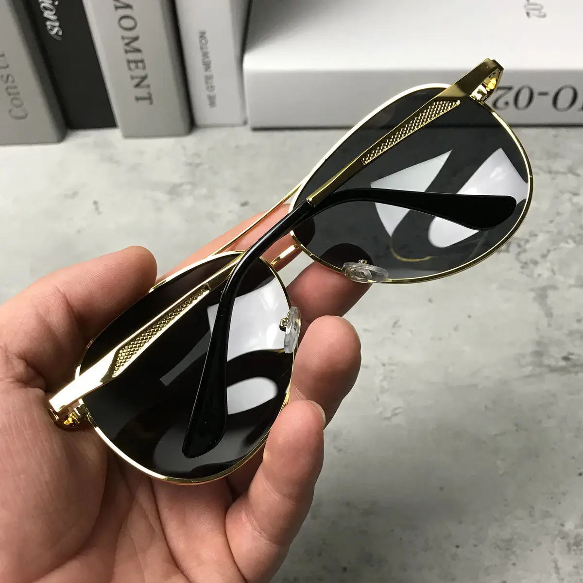 Мужские солнцезащитные очки Evove поляризационные большие очки-авиаторы 150 мм