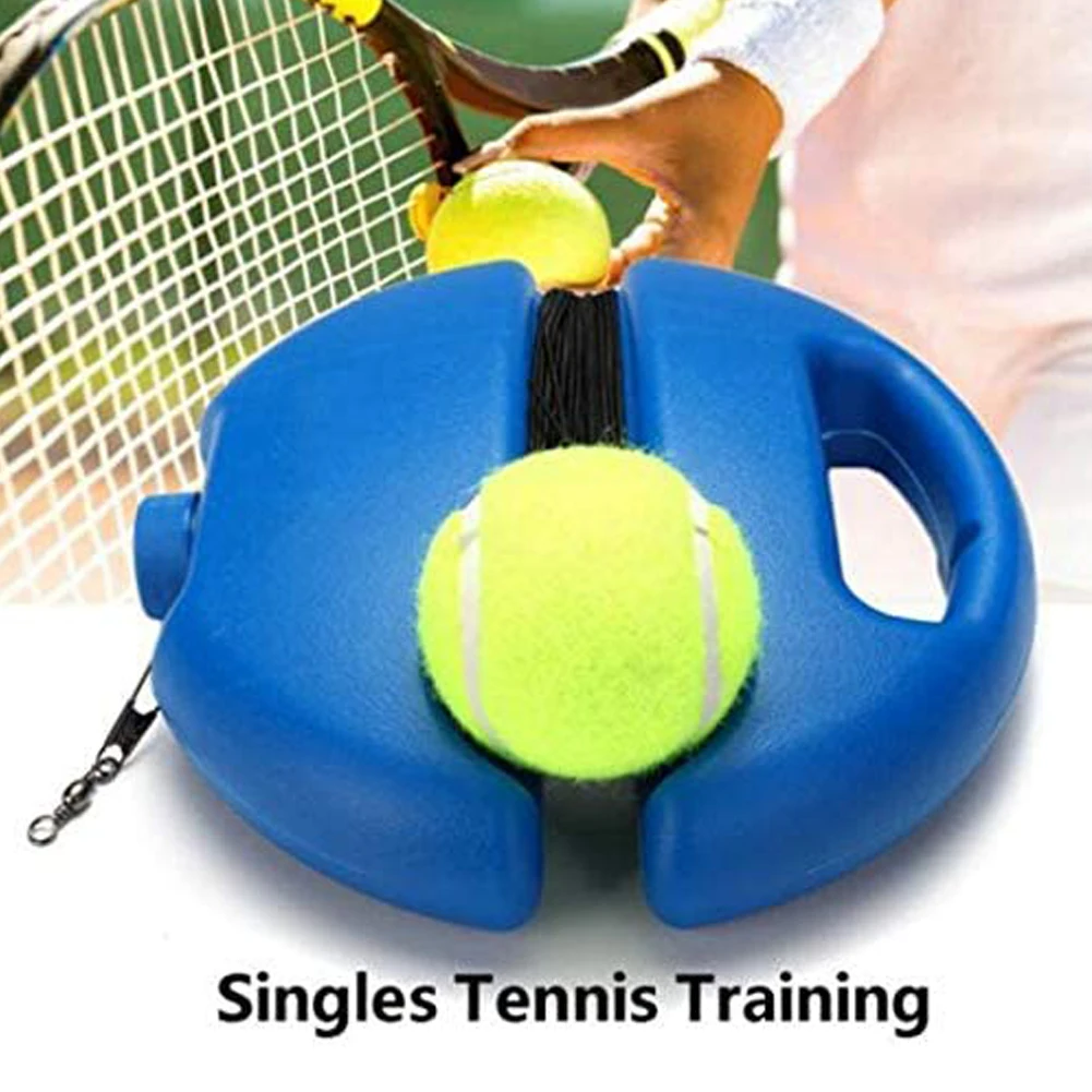 

Tennis Practice Trainer Single Self-study Tennis Training Tool Exercise Rebound Ball Baseboard Sparring Device Equipment Blue