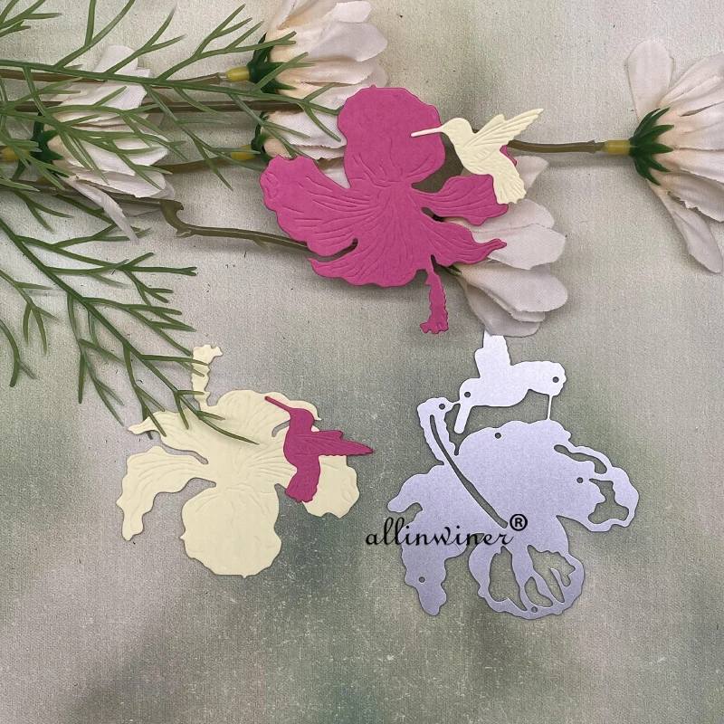 

Цветок птица украшение металлические штампы трафареты для DIY Скрапбукинг декоративное тиснение ручная работа штамповочный шаблон