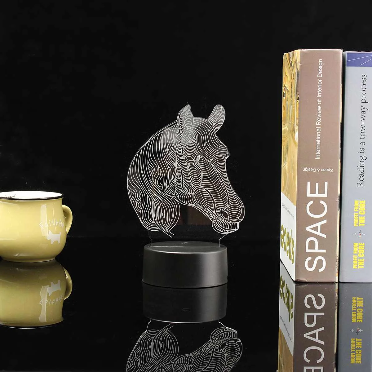 Smuxi акриловый 3D светодиодный сенсорный цветной конский головной ночник сменный пульт дистанционного управления лампа Новинка подарки Домашний декор для спальни