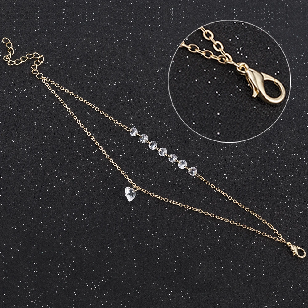 2019 новый модный простой красивый женский Стразы Кристалл многослойный браслет