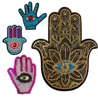 sequins hand badges eye embroidery patch wholesale patches clothing accessories sewing supplies iron on patches